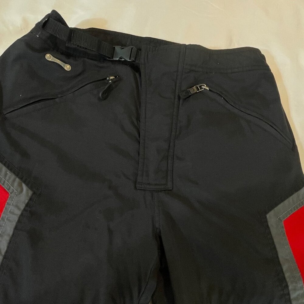 Spyder Boys Vintage Ski Pants Black Red Size 18 Winter Sport Medium - Picture 6 of 11